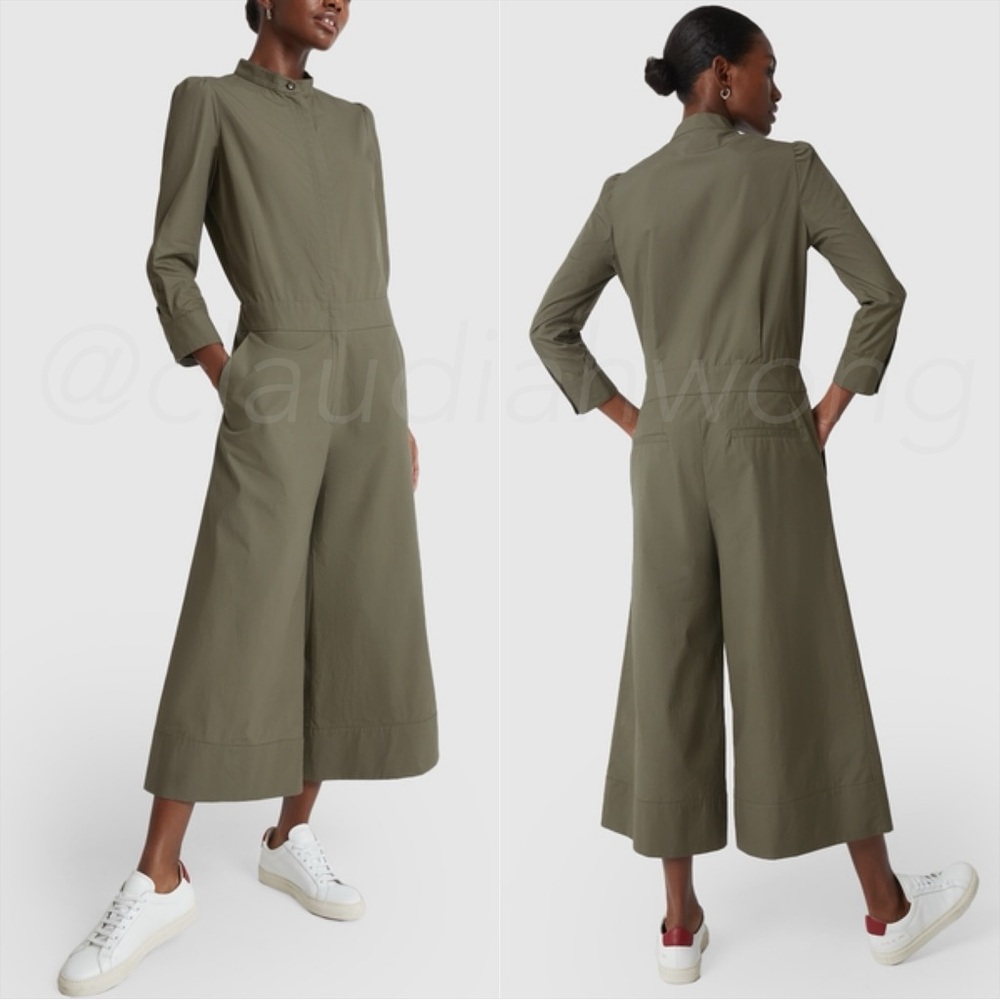 GWYN Blair Wide Leg Jumpsuit in Army Green - Picture 3 of 13